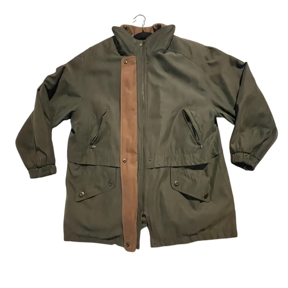 Outbrook Women’s 2X Jacket- Olive/Brown - Detachable Liner - Outdoor Hunting-EUC